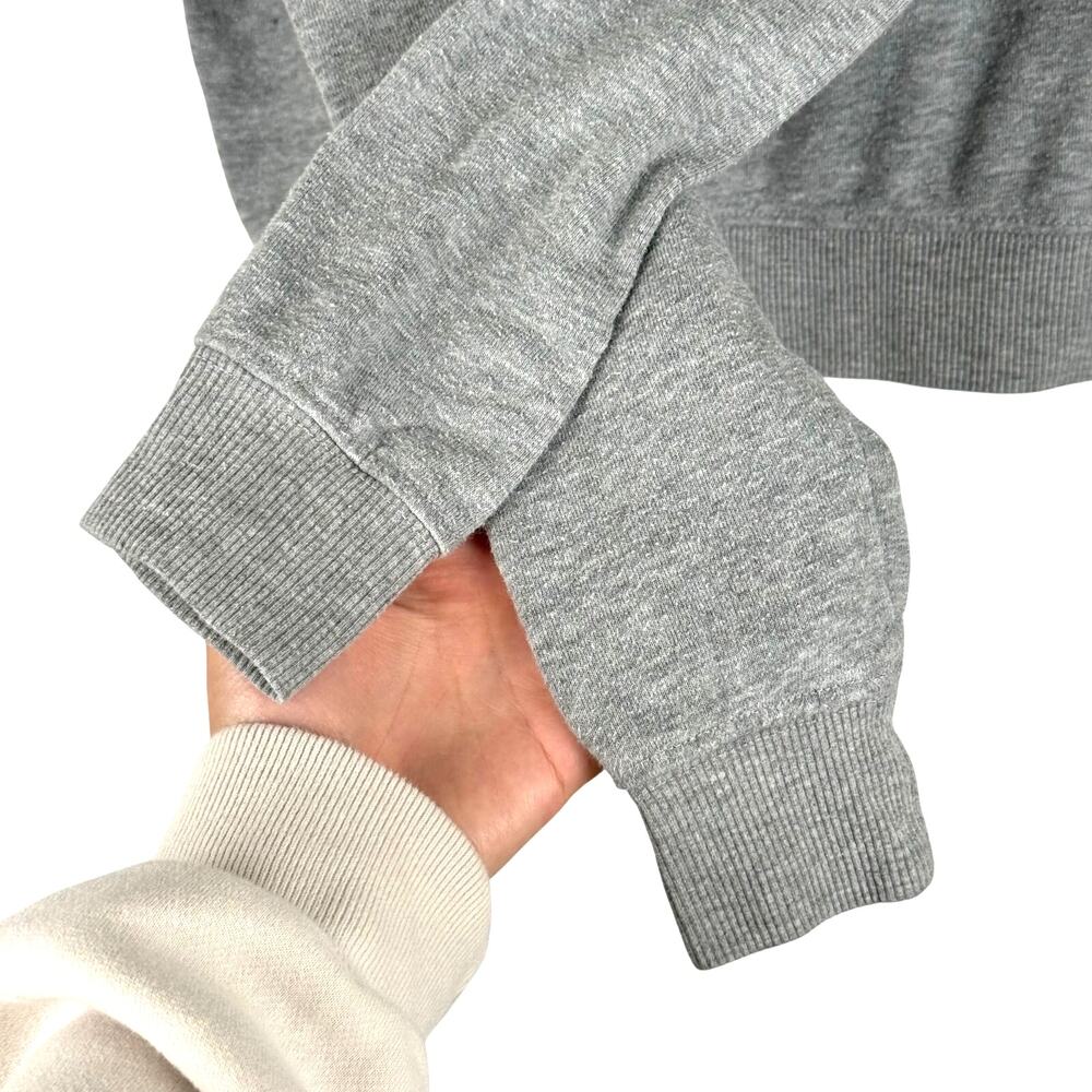 Cotton On Cropped Basic Light Heather Gray Drawstring Hoodie Sweatshirt - Small - Picture 3 of 7